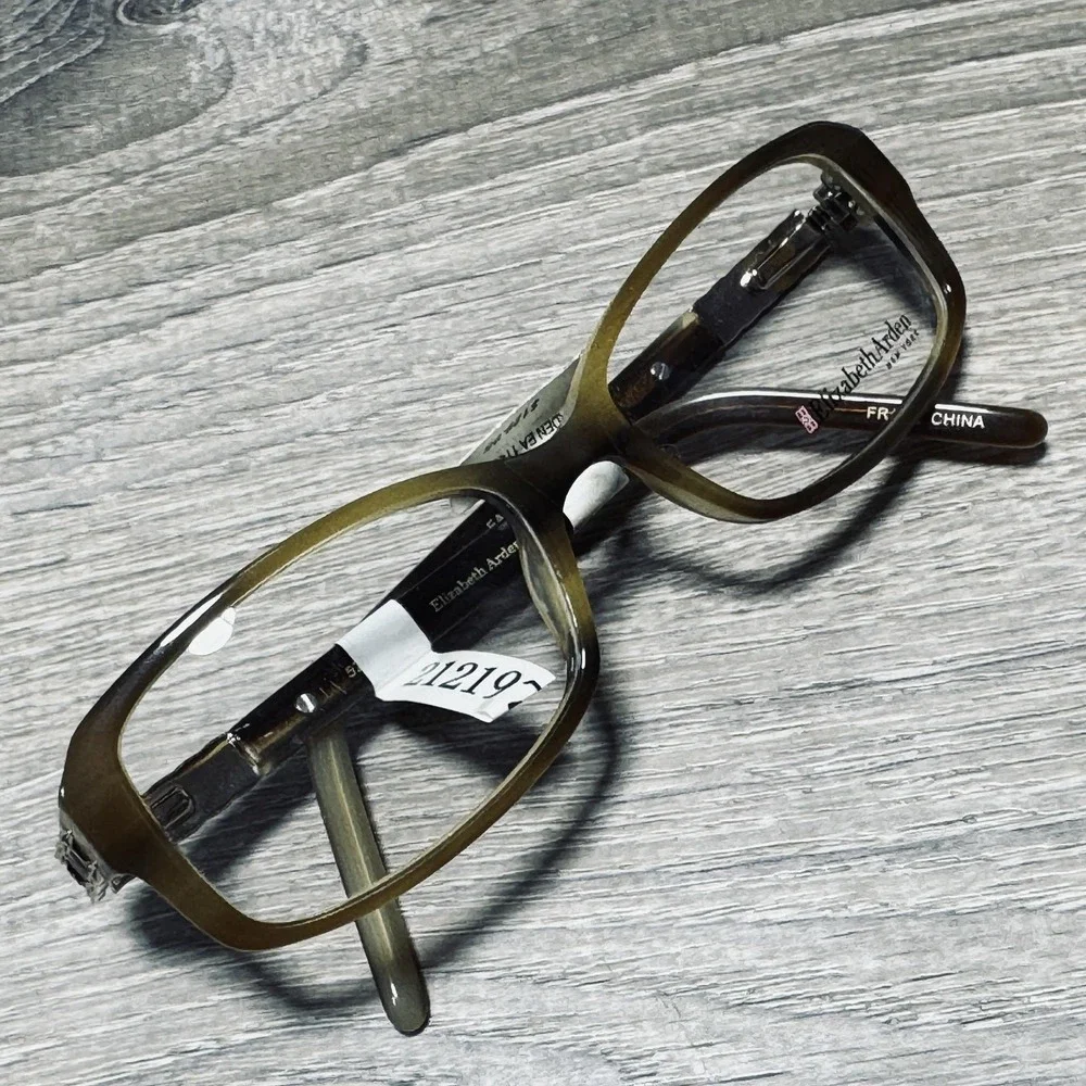 Elizabeth Arden EA 1144-1 Eyeglass Frames Womens 52-16-135 Brown Square Optical